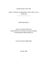 Nâng cao ý thức pháp luật cho sinh viên các trường cao đẳng, đại học ở thành phố hải phòng hiện nay 