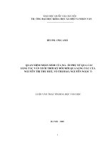 Quan niệm nhân sinh của người phụ nữ qua các sáng tác văn xuôi thời kỳ đổi mới qua sáng tác của nguyễn thị thu huệ, võ thị hảo, nguyễn ngọc tư 