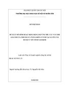 Đề xuất mô hình hoạt động đáp ứng nhu cầu vui chơi giải trí của trẻ em 10 dến 15 tuổi tại xã yên tân huyện ý yên tỉnh nam định 