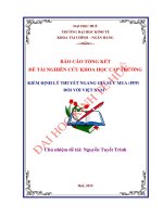 Kiểm định lý thuyết ngang giá sức mua (PPP) đối với việt nam 