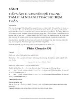 tiếp cận 11 chuyên đề trọng tâm giải nhanh trắc nghiệm toán