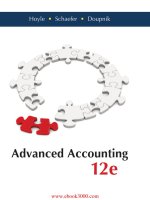 Advanced accounting 11th edition by hoyle schaefer and doupnik
