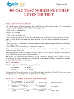400 câu trắc nghiệm ngữ pháp tiếng anh ôn thi THPT