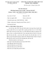 BÀI THU HOẠCH Bồi dưỡng thường xuyên cá nhân module 1 THCS