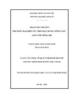 Thương mại điện tử cho mặt hàng nông sản gắn với nông hộ 