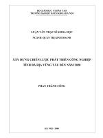 xây dựng chiến lược phát triển công nghiệp tỉnh bà rịa vũng tàu đến năm 2020 