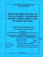 Hồ sơ biện pháp đảm bảo an toàn lao động   vệ sinh môi trường