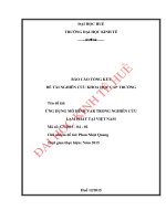 Ứng dụng mô hình VAR trong nghiên cứu lạm phát tại việt nam 