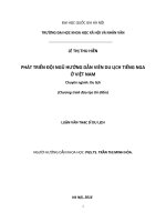 Phát triển đội ngũ hướng dẫn viên du lịch tiếng nga ở việt nam 