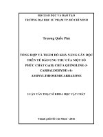ỔNG HỢP VÀ THĂM DÒ KHẢ NĂNG GÂY ĐỘC TRÊN TẾ BÀO UNG THƯ CỦA MỘT SỐ PHỨC CHẤT Cu(II) CHỨA QUINOLINE-3- CARBALDEHYDE-(4)- AMINYLTHIOSEMICARBAZONE - Copy - Copy