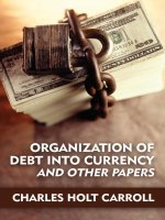 Organization of debt into currency and other papers