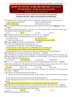 đáp án đề thi thử vaakt lí sở gd hà nội