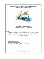 SKKN Biện Pháp  Tô Chức Chuyên Đề Nâng Cao Chất Lượng Chuyên Môn Đội Ngũ Giáo Viên Mầm Non