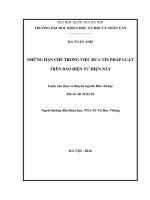 Những hạn chế trong việc đưa tin pháp luật trên báo điện tử hiện nay 
