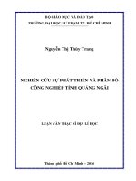 NGHIÊN CỨU SỰ PHÁT TRIỂN VÀ PHÂN BỐ CÔNG NGHIỆP TỈNH QUẢNG NGÃ