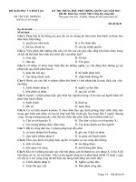 Đề thi thử nghiệm THPT Quốc gia môn Giáo dục Công Dân