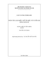 Phân tích giải điều chế tín hiệu vô tuyến dải sóng ngắn hf  