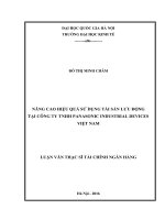 Nâng cao hiệu quả sử dụng tài sản lưu động tại cong ty TNHH panasonic industrial devices việt nam 