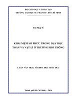 KHÁI NIỆM SỐ PHỨC TRONG DẠY HỌC TOÁN VÀ VẬT LÍ Ở TRƯỜNG PHỔ THÔNG - Copy