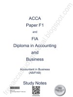 ACCA diploma in accounting and bussiness