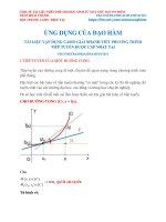 CASIO GIẢI ỨNG DỤNG của đạo hàm ( cập nhật )