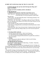 giáo án dạy học tích hợp môn Tiếng Anh năm học: 2016 2017 Unit 2: CLOTHING  period 8: GETTING STARED, LISTEN AND READ