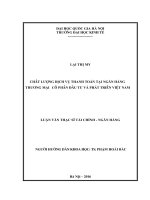 Chất lượng dịch vụ thanh toán tại ngân hàng TMCP đầu tư và phát triển việt nam 