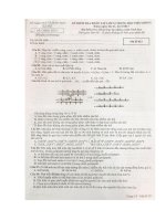 đề thi thử sinh học sở gd hà nội 2017