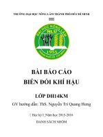 Báo cáo môn học Biến Đổi khí hậu
