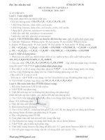 ĐỀ CƯƠNG ÔN TẬP HOÁ 9 HỌC KỲ 2- 2017