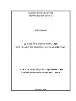 Sự hài lòng trong công việc của giảng viên trường cao đẳng thủy sản 