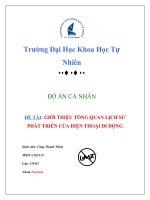 Đề Tài Giới Thiệu Tổng Quan Lịch Sử Phát Triển Của Điện Thoại Di Động