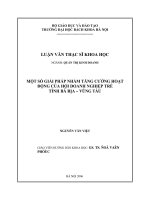 một số giải pháp nhằm tăng cường hoạt động của hội doanh nghiệp trẻ tỉnh bà rịa – vũng tàu 