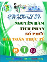 chinh phục kỳ thi THPT quốc gia   quyển nguyên hàm, tích phân, số phức, bài toán thực tế 