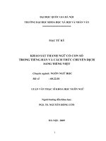 Khảo sát thành ngữ có con số trong tiếng hán và cách thức chuyển dịch sang tiếng việt 