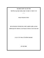 Hồ chí minh với phương thức khởi nghĩa giành chính quyền trong cách mạng tháng tám năm 1945 