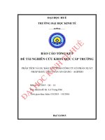 Phân tích và dự báo tài chính công ty cổ phần xuất nhập khẩu thủy sản an giang (AGIFISH)