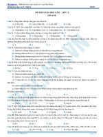 De kiem tra hoc ki 2  lớp 11 de 1 thpt di an