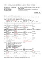 TRỌN BỘ BÀI GIẢI CHI TIẾT ĐỀ ĐẠI HỌC MÔN HÓA TỪ 2007 ĐẾN 2017
