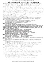 TỔNG HỢP CÁC CÂU TRẮC NGHIỆM ÔN THI MÔN SINH