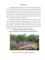 Vận dụng kiến thức liên môn để giải quyết các tình huống thực tiễn dành cho HS TH đề tài: GIẢI PHÁP TRỒNG, CHĂM SÓC VÀ BẢO VỆ  VƯỜN CÂY THUỐC NAM Ơ TRƯỜNG THCS ĐỊNH HƯNG.