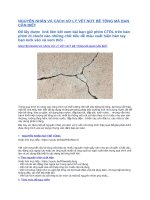 Nguyên nhân và biên pháp xử lí hiện tượng Nứt bê tông