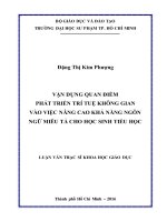 VẬN DỤNG QUAN ĐIỂM PHÁT TRIỂN TRÍ TUỆ KHÔNG GIAN VÀO VIỆC NÂNG CAO KHẢ NĂNG NGÔN NGỮ MIÊU TẢ CHO HỌC SINH TIỂU HỌC