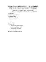 Dự thảo về thuyên tắc huyết khối tĩnh mạch