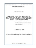 đề xuất một số giải pháp nhằm nâng cao hiệu quả quản lý dự án đầu tư xây dựng công trình tại công ty tnhh tư vấn xây dựng đinh nguyễn , thành phố hồ chí minh 