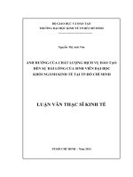 Ảnh hưởng của chất lượng dịch vụ đào tạo đến sự hài lòng của sinh viên đại học khối ngành kinh tế tại TP hồ chí minh 
