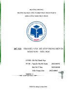 TÌM HIỂU VẤN ĐỀ AN TOÀN THỰC PHẨM TRONG BẾP ĂN MẦM NON – TIỂU HỌC