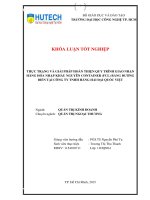 Thực trạng và giải pháp hoàn thiện quy trình giao nhận hàng hóa nhập khẩu nguyên Container (FCL) bằng đường biển tại công ty TNHH hàng hải Đại Quốc Việt