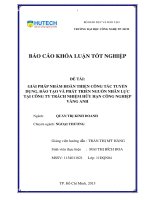 Thực trạng và một số giải pháp nhằm hoàn thiện công tác tuyển dụng, đào tạo và phát triển nguồn nhân lực tại công ty TNHH công nghiệp Vàng Anh