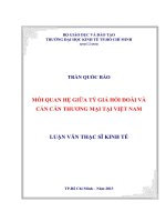 Mối quan hệ giữa tỷ giá hối đoái và cán cân thương mại tại việt nam 